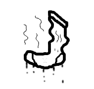 Artit's rendering of a very musty drippy and also very cursed sock