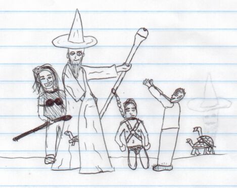 An inspriring drawing of Gandalf The Grey Pilgrim