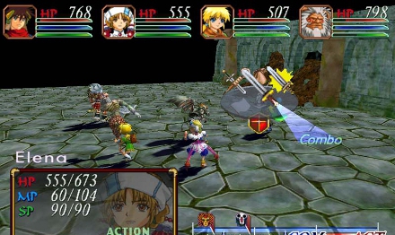 Grandia 2 screenshot of a battle scene where many monsters lost thier lives