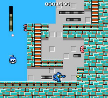 Mega Man 2 screenshot in Dr. Wily's castle where good times are always had